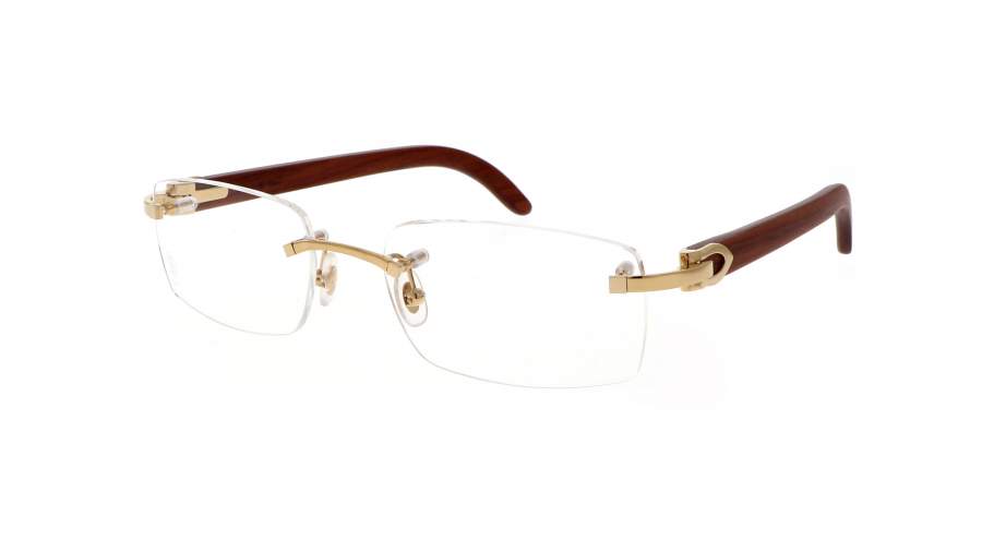 Brille Cartier CT0052O 008 53-18 Gold Mittel auf Lager