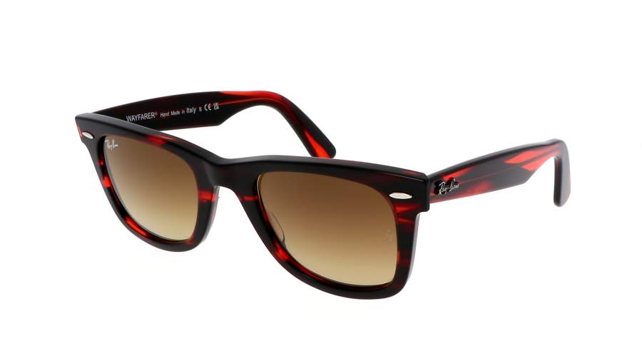 Lunettes de soleil Ray-ban Original wayfarer  RB2140 136285 50-22 Striped red en stock