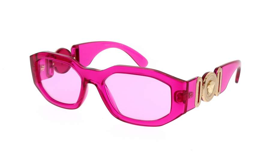 Lunettes de soleil Versace VE4361 5334/5 53-18 Transparent Fuxia en stock