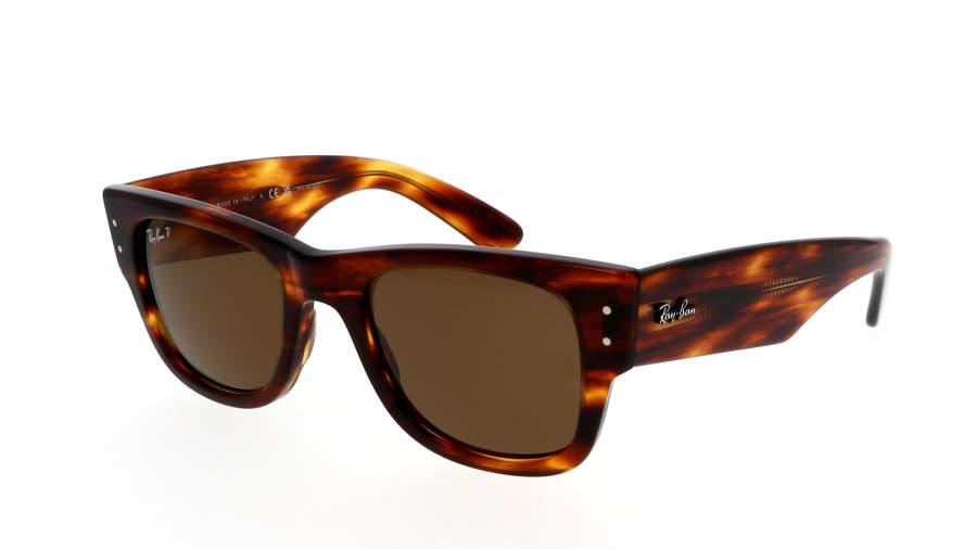 Lunettes de soleil Ray-ban Mega wayfarer RB0840S 954/57 51-21 Striped havana en stock